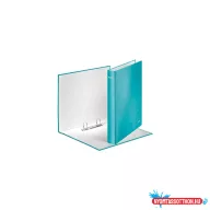   Gyûrûskönyv A4, Maxi 4cm, 2 gyûrû, D alakú, karton Leitz Wow jégkék