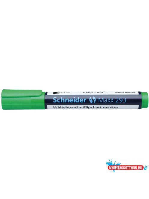 Tábla- és flipchart marker 2-5mm, vágott végû Schneider Maxx 293 zöld