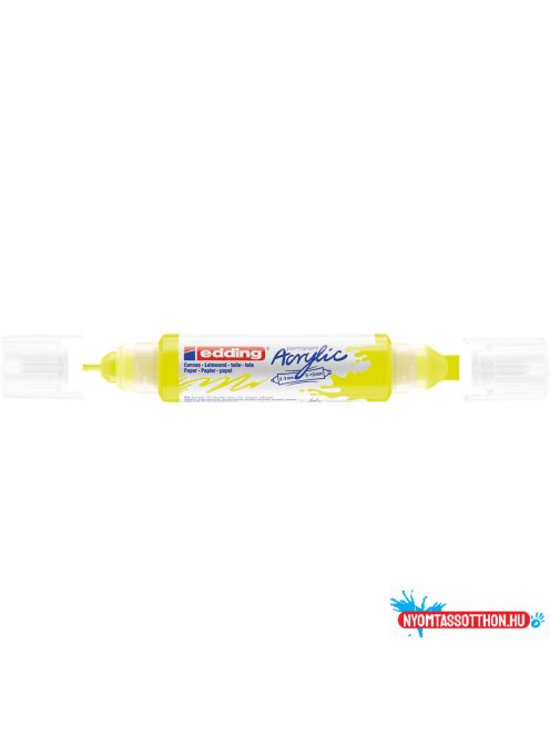 Akril marker 2-3mm, és 5-10mm, 3D kétvégû Edding 5400 neon sárga