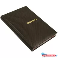   Határidőnapló Carbon A/5, napi fehér lapokkal bronz Realsystem 2026.