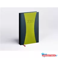   Határidőnapló Prémium A B/5, heti krémszínű lapokkal zöld Realsystem 2026.