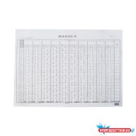 Jelenléti ív A3, nagy 1 hónapos 2 oldalas C.60-3