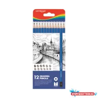 Grafitceruza hatszögletű 12 db/bliszter Keyroad
