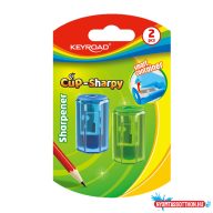   Hegyezõ 1 lyukú tartályos 2 db/bliszter Keyroad Cup Sharpy vegyes színek