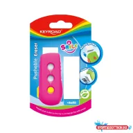   Radír, PVC mentes 2 db/bliszter Keyroad Smile Eraser vegyes színek