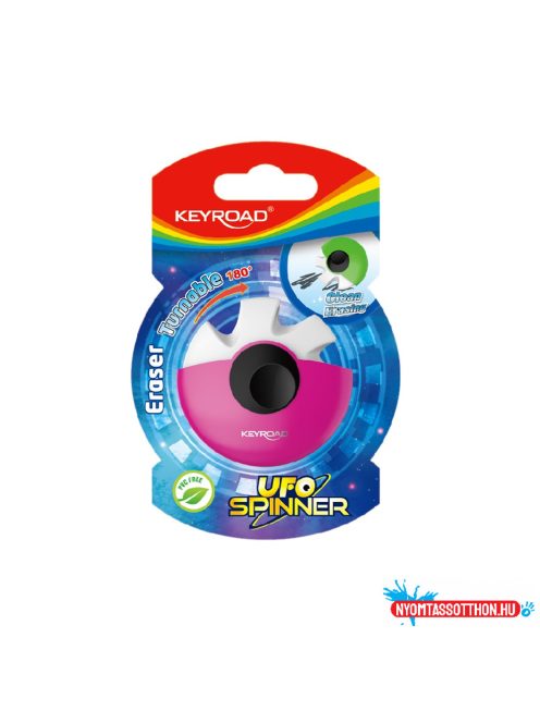 Radír, PVC mentes Keyroad Ufo Spinner vegyes színek