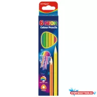   Színes ceruza készlet háromszögletû Keyroad Neon 6 különféle neon szín