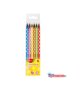   Színes ceruza készlet háromszögletû, fekete belsõvel Keyroad Neon 6 különféle neon szín