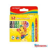   Zsírkréta készlet 8x90mm 12 db/bliszter Keyroad Wax Crayon vegyes színek