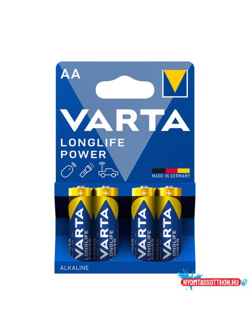 Elem AA ceruza LR06 Longlife Power 4 db/csomag, Varta