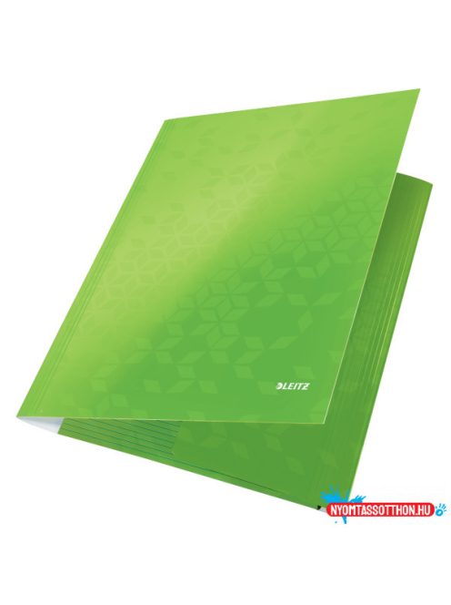 Leitz WOW karton gumis mappa, zöld