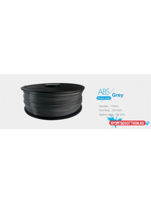 3D FILAMENT 1,75mm ABS Szürke (1kg-os tekercs)