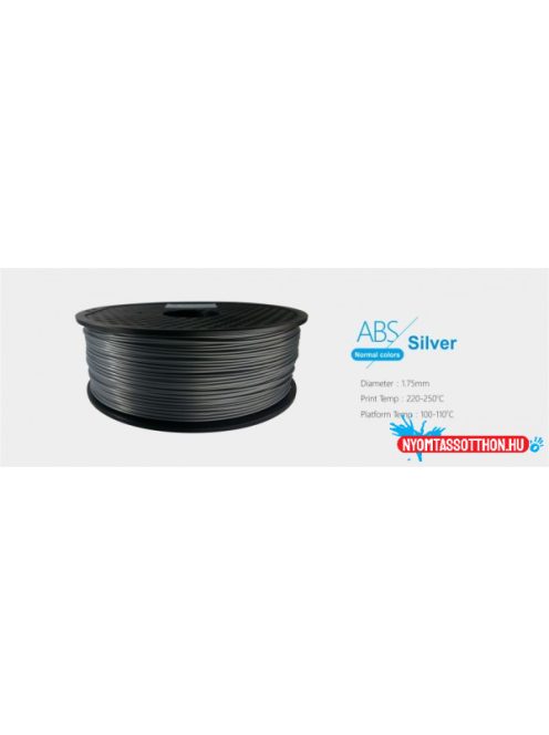 3D FILAMENT 1,75mm ABS Ezüst (1kg-os tekercs)