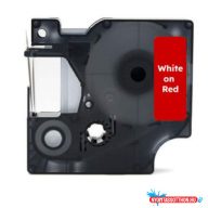 Utángyártott DYMO D1 40927 9mm x 7m fehér-piros