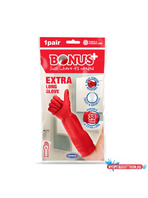 Gumikesztyû extra hosszú 38 cm-es hossz L HoReCa Bonus+ B067