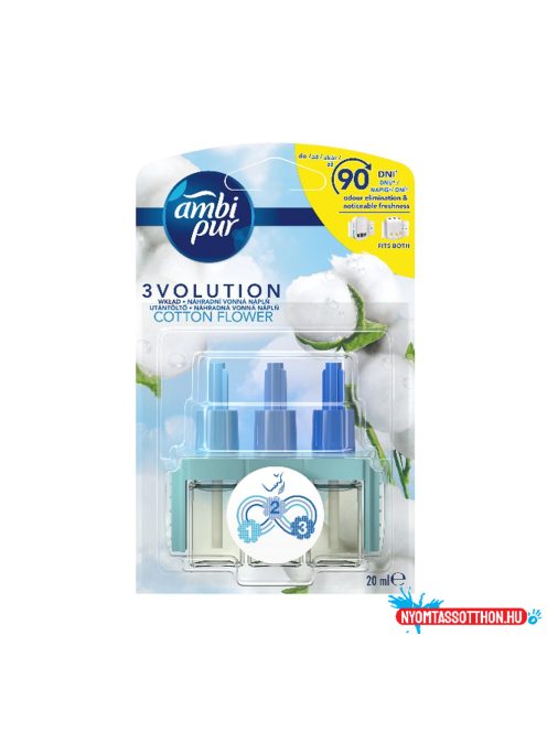 Légfrissítő elektromos utántöltő 20 ml Ambi Pur 3 Volution Cotton Flower