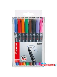   Alkoholos marker készlet 0,4mm, STABILO OHPen S, 8 különféle  szín