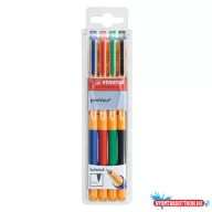   Rollertoll zselés készlet 0,5mm, STABILO PointVisco, 4 különféle szín