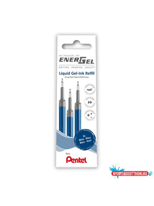 Tollbetét tûhegyû 3 db/csomag 0,25mm Pentel EnerGel LRN5-3C írásszín kék