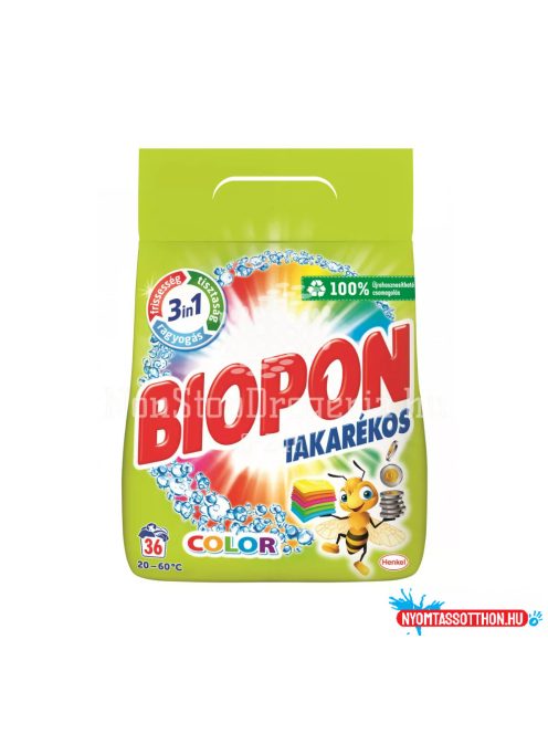 Mosópor 2,34 kg (36 mosás) színes ruhákhoz Biopon Takarékos