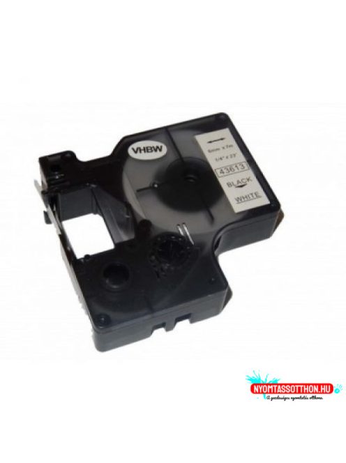 DYMO D1 6mm x 7 m fehér-fekete 43613 (utángyártott)