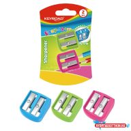   Hegyezõ 2 lyukú 2 db/bliszter Keyroad Easy-sharp vegyes színek
