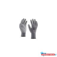   Szerelõkesztyû poliészter PU tenyérmártással méret 10-es szürke
