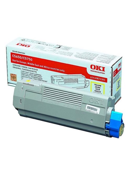 Oki C5650,5750 Toner Yellow 2.000 oldal (Eredeti)