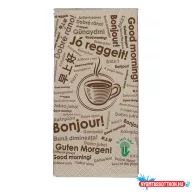   Szalvéta 1 rétegű 1/8 hajtás lapméret: 32 x 32 cm 720 lap/doboz Lady Gastro Kávé "Jó reggelt!"