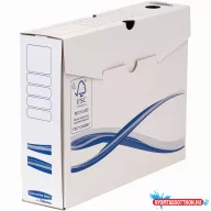   Archiváló doboz A4, 80mm, Fellowes(R) Bankers Box Basic, 10 db/csomag, kék-fehér