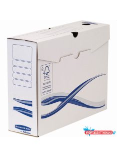   Archiváló doboz A4+, 100mm, Fellowes(R) Bankers Box Basic, 10 db/csomag, kék-fehér