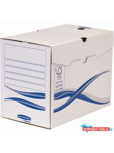   Archiváló doboz A4, 200mm, Fellowes(R) Bankers Box Basic, 10 db/csomag, kék-fehér