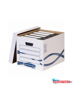   Archiváló konténer, karton, Fellowes(R) Bankers Box Basic Tall, 10 db/csomag, kék-fehér