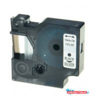 Utángyártott DYMO D1 45022 12mm x 7 m ezüst-fekete