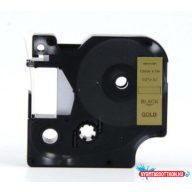 Utángyártott DYMO D1 45023 12mm x 7 m arany-fekete