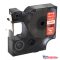 Utángyártott DYMO D1 45027 12mm x 7 m piros-fehér