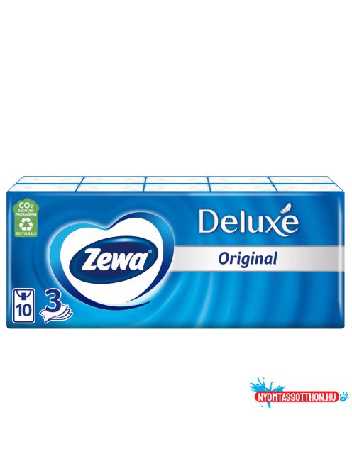 Papírzsebkendõ 3 rétegû 10 x 10 db/csomag Zewa Deluxe illatmentes