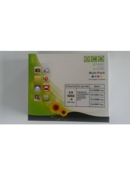 CANON CLI526 Multipack BKCMY 4db-os Ecopixel tintapatron (utángyártott)