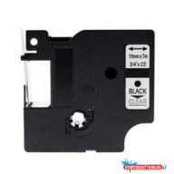   Utángyártott DYMO D1 45800 19mm x 7m átlátszó-fekete S0720820