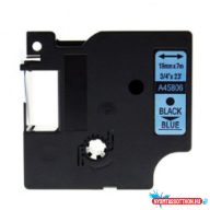 Utángyártott DYMO D1 45806 19mm x 7m fekete-kék #S0720860