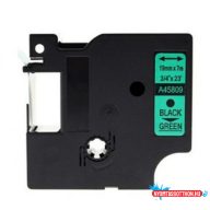   Utángyártott DYMO D1 45809 19mm x 7m fekete-zöld #S0720890