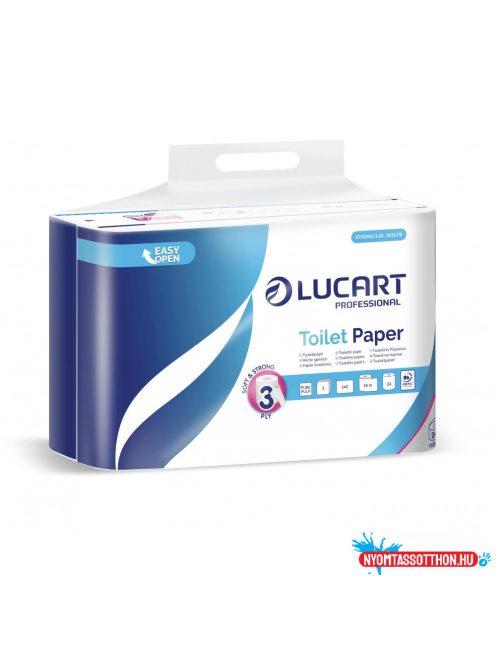 Toalettpapír 3 rétegû 140 lap/tekercs 100 % cellulóz hófehér 24 tekercs/csomag 3.24 Strong Lucart_811C78