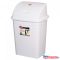 Szemetes kuka billenõ fedéllel mûanyag 16 literes fehér UP117