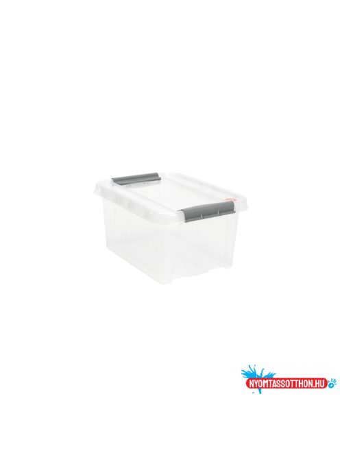Tároló doboz mûanyag 32 liter csatos átlátszó Probox