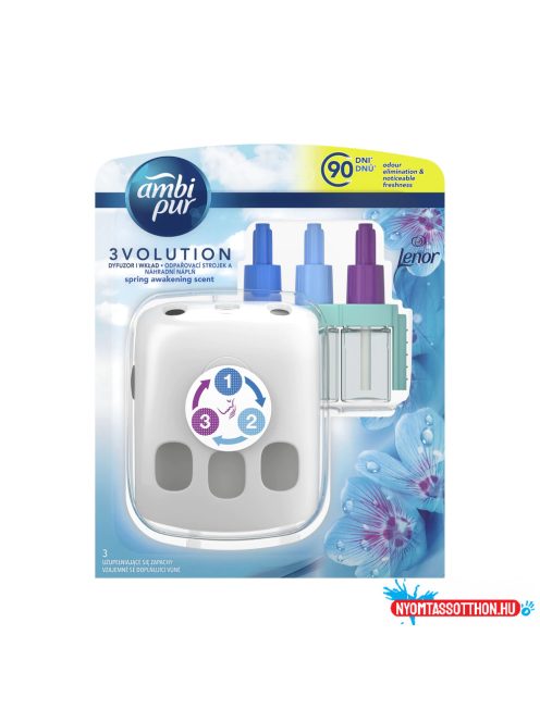 Légfrissítõ elektromos kezdõcsomag 20 ml Ambi Pur 3 Volution Lenor Spring