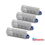 Utángyártott OKI C612 toner Yellow 6.000 oldal* kapacitás