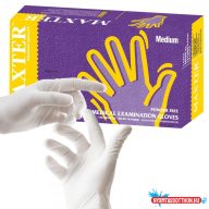 Gumikesztyű latex púdermentes M 100 db/doboz Maxter