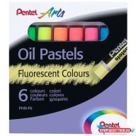   Kréta olajpasztell készlet, PHN-F6 Pentel, 6 klf., fluoreszkáló