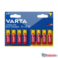 VARTA Longlife Max Power Alkáli Ceruza Elem AA B5+3