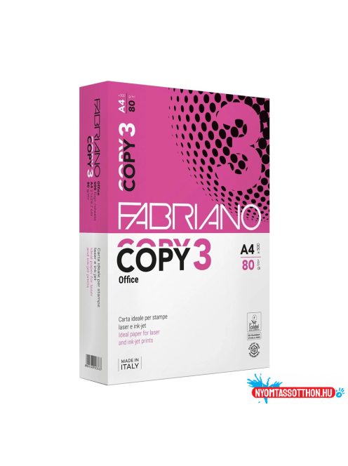 Másolópapír A4, 80g, Fabriano Copy3, 500 ív/csomag